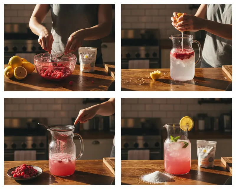 Sugar Free Raspberry Lemonade Recipe 3 cooking process