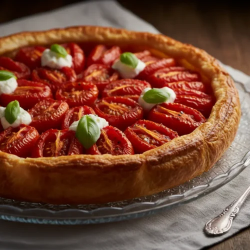 Beautiful plated Tomato Tarte Tatin