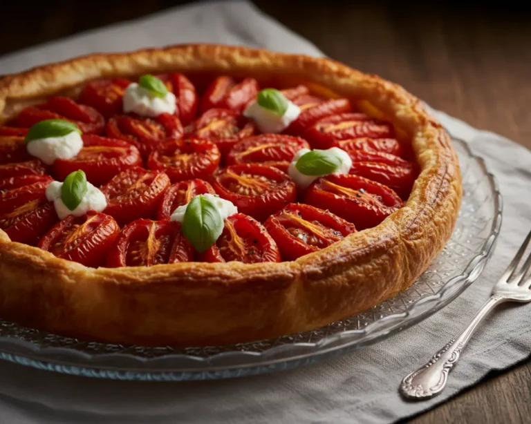 Beautiful plated Tomato Tarte Tatin