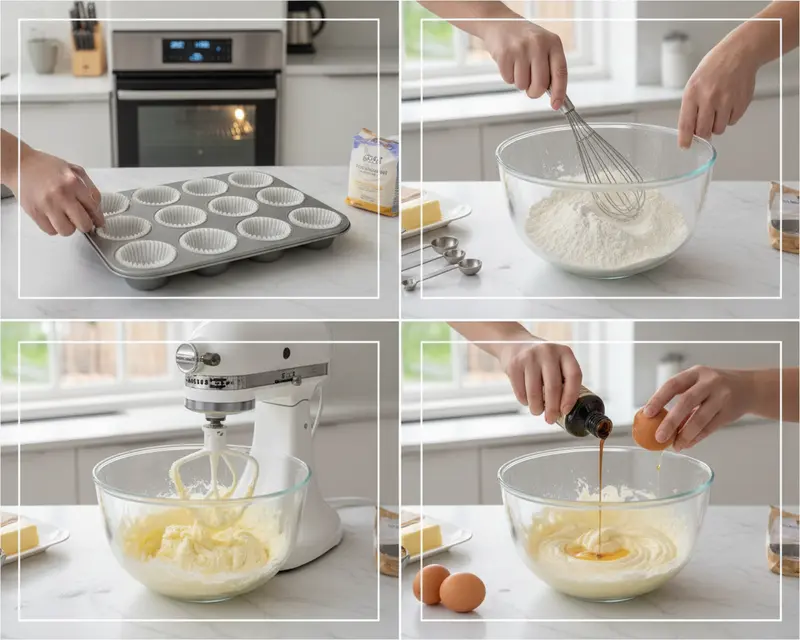 Vanilla Cupcakes 3 cooking process