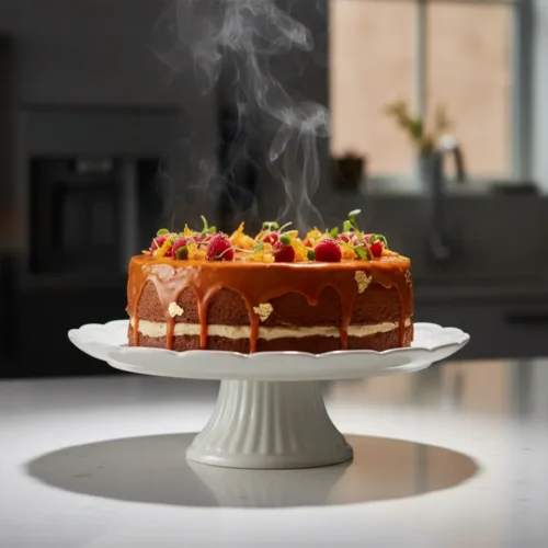 Beautiful plated viral box cake recipe