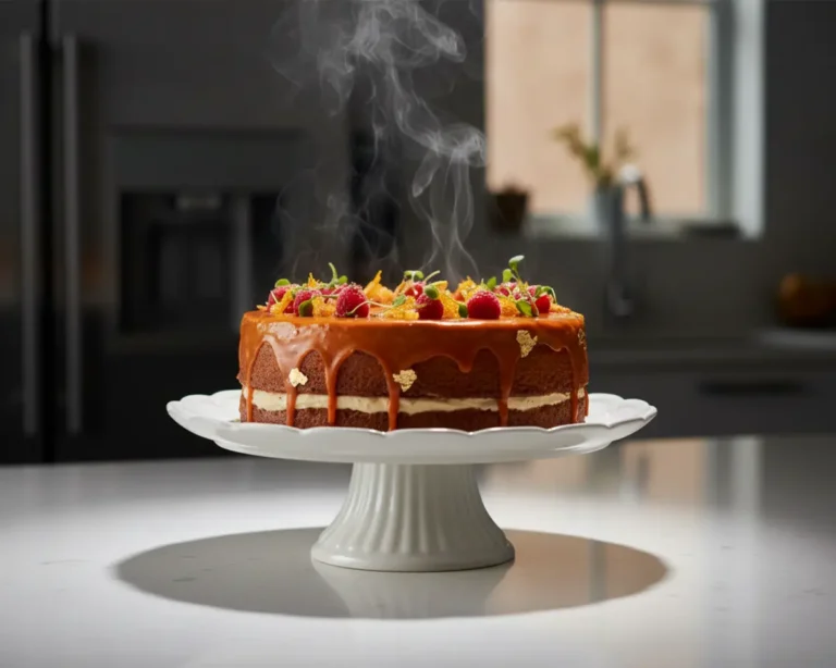 Beautiful plated viral box cake recipe
