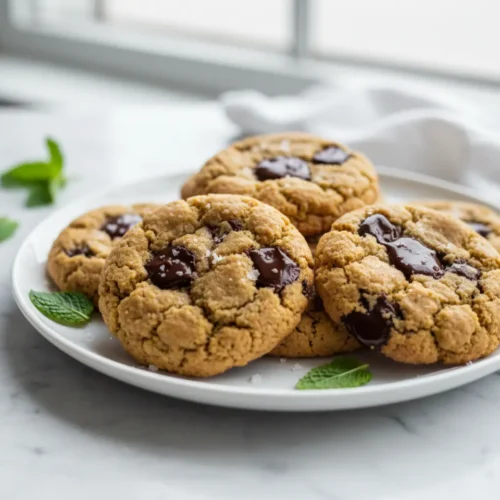 Beautiful plated 4 ingredient chickpea cookies