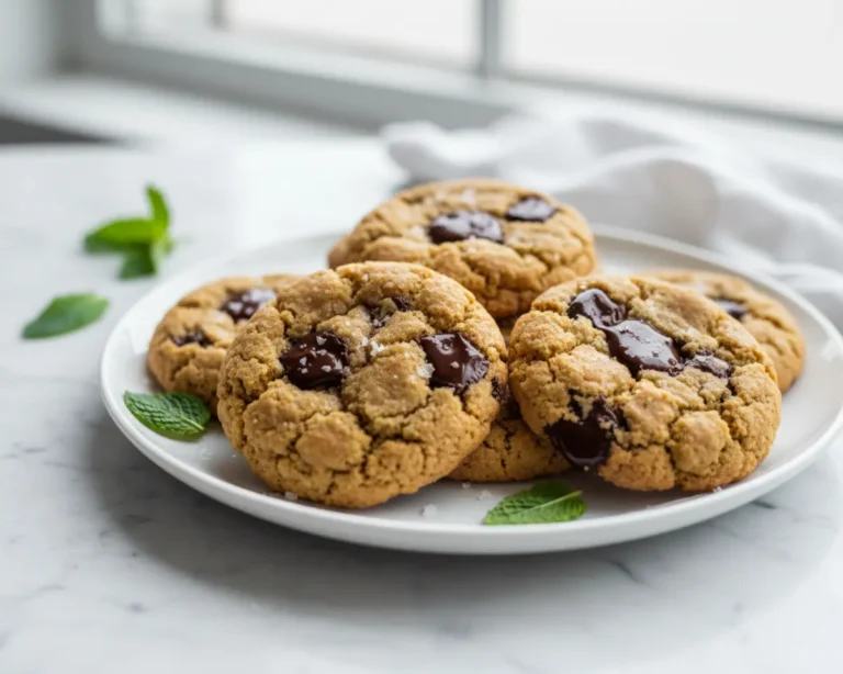 Beautiful plated 4 ingredient chickpea cookies