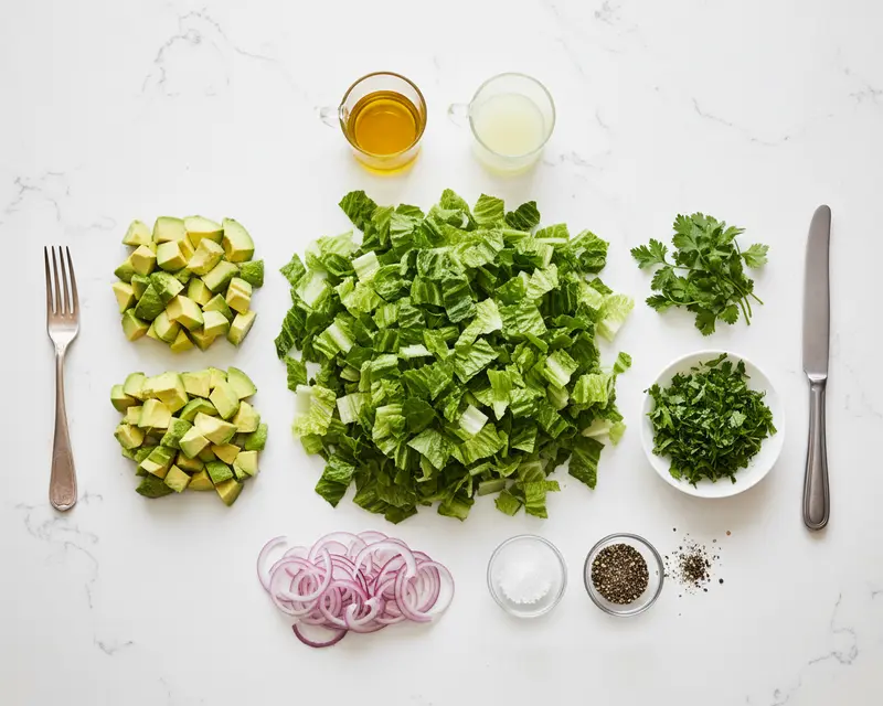 Avocado Romaine Salad 2 ingredients