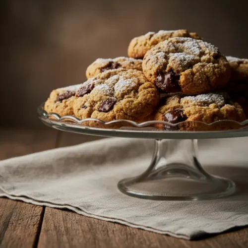 Beautiful plated banana chickpea cookies