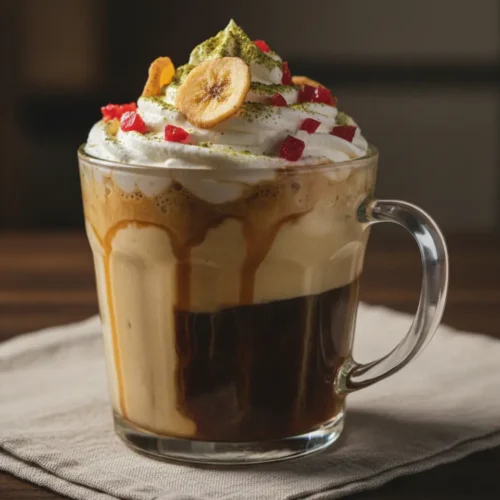 Beautiful plated banana coffee