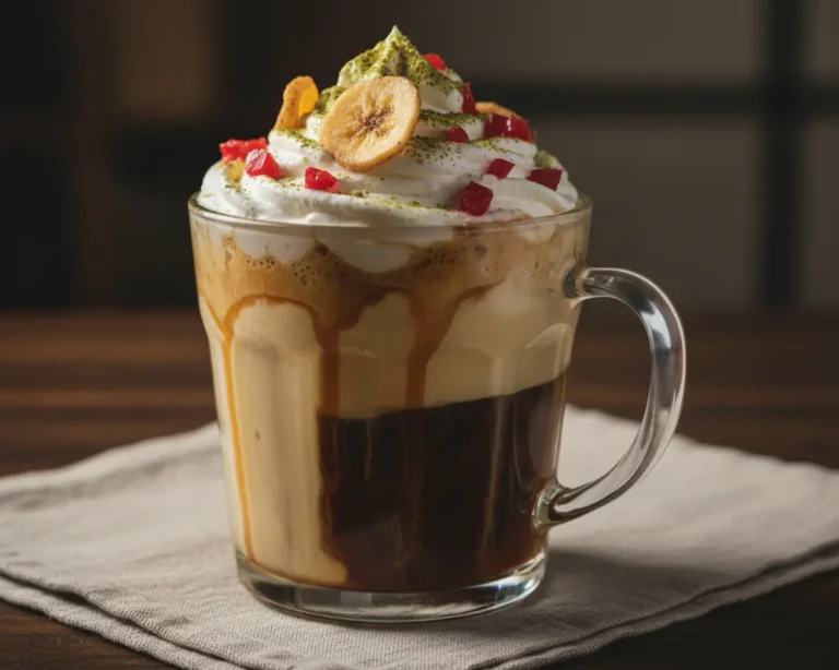 Beautiful plated banana coffee