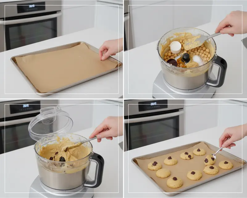 Chickpea Protein Cookies Recipe 3 cooking process