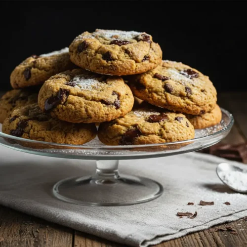 Beautiful plated chickpea protein cookies recipe