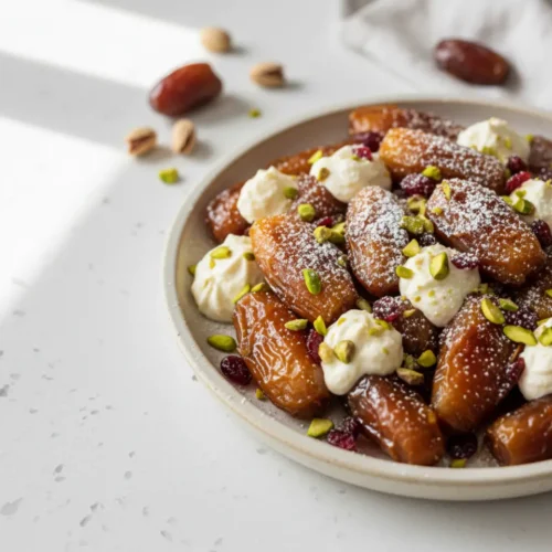 Beautiful plated date palm recipe