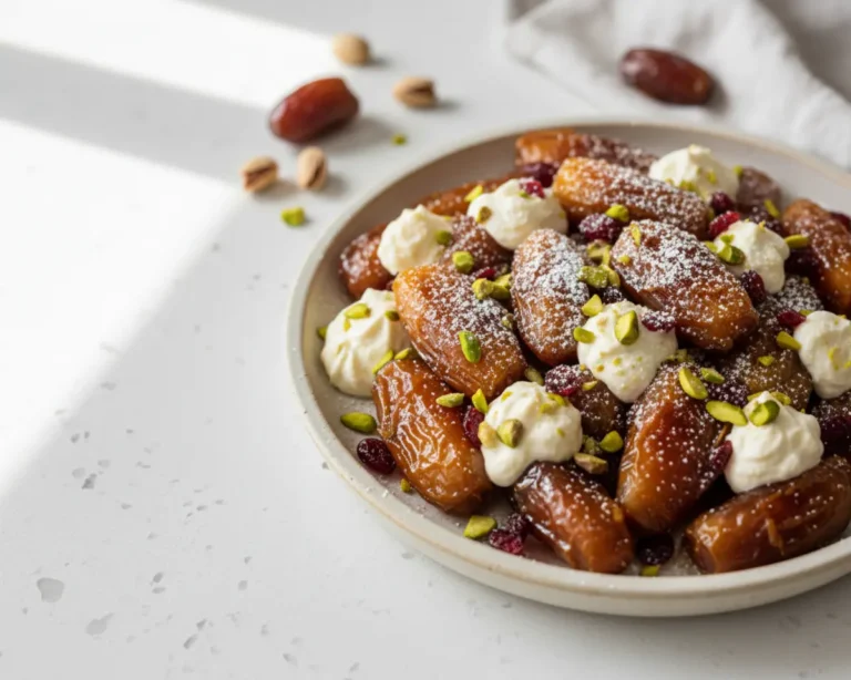 Beautiful plated date palm recipe