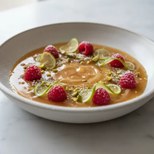 Beautiful plated earl grey syrup
