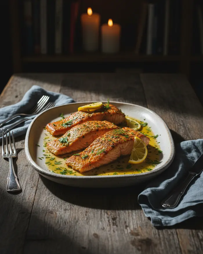 Easy Lemon Herb Salmon Recipe 4 final plated dish