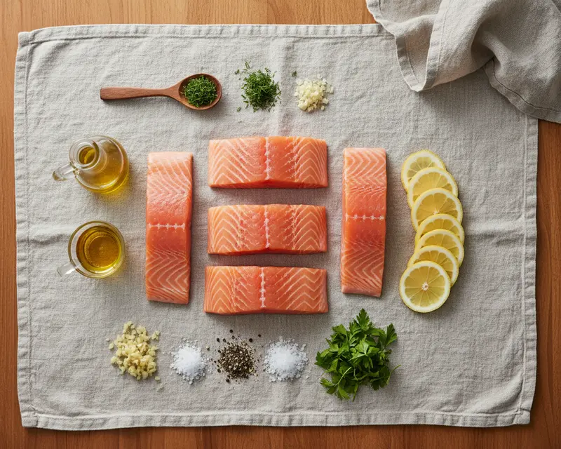 Easy Lemon Herb Salmon Recipe 2 ingredients