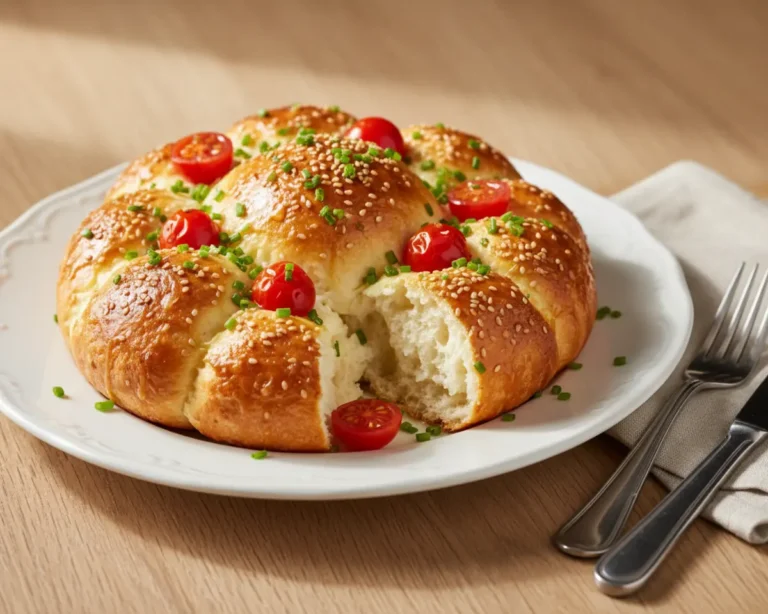 Beautiful plated egg white bread