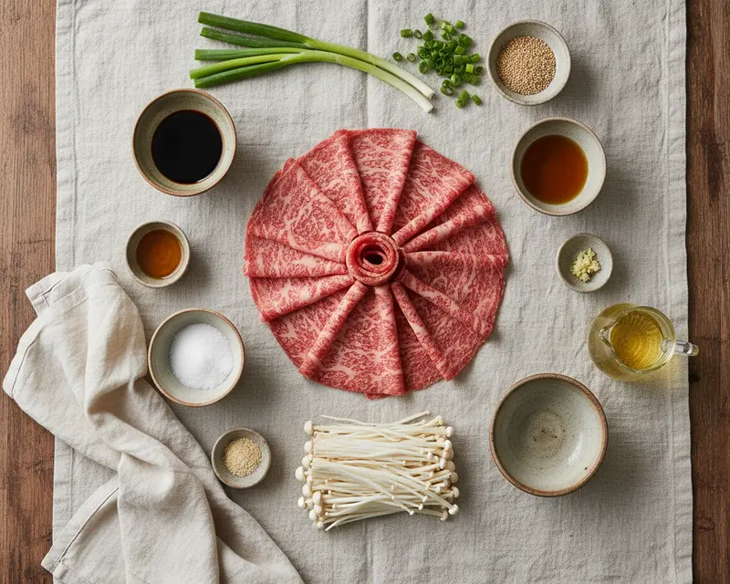 Enoki Beef Rolls Recipe 2 ingredients