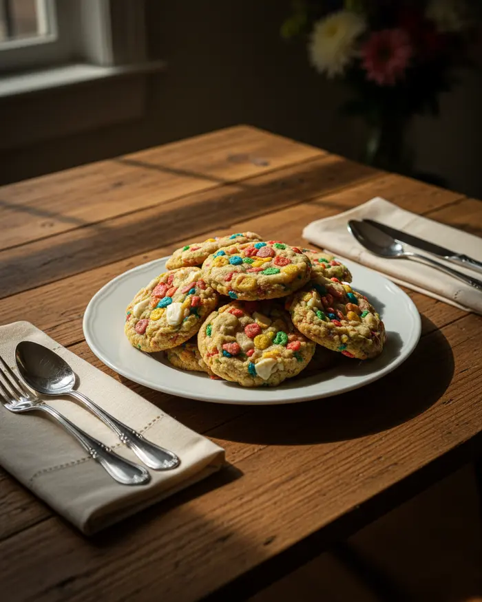 Fruity Pebbles Cookies 4 final plated dish