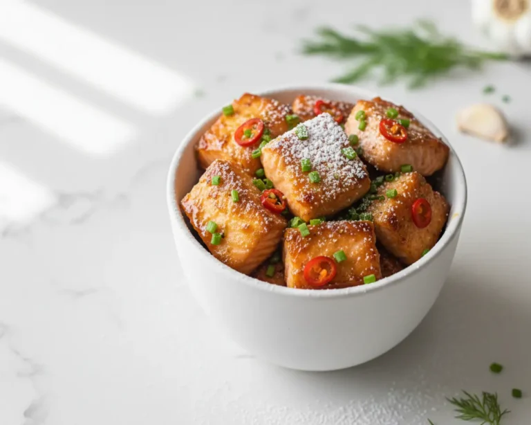 Beautiful plated Honey Garlic Salmon