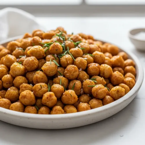 Beautiful plated how to bake chickpeas