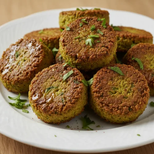 Beautiful plated how to make falafel with canned chickpeas