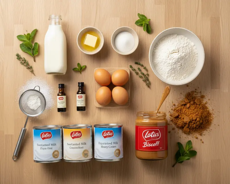 Lotus Milk Cake 2 ingredients