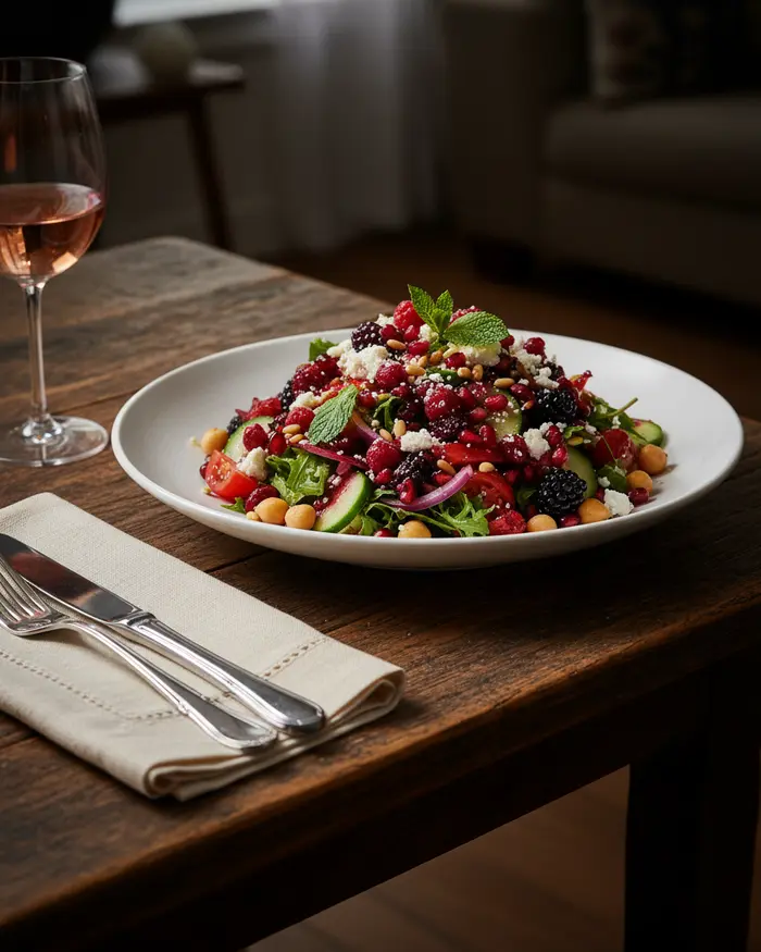 Mediterranean Salad with Chickpeas 4 final plated dish