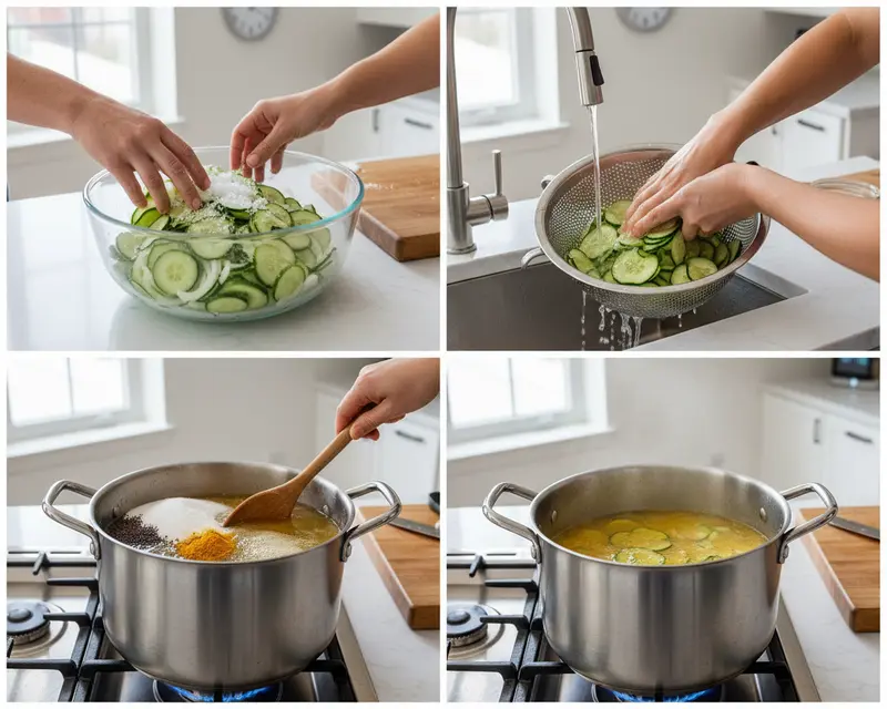 Mount Olive Bread and Butter Pickles 3 cooking process
