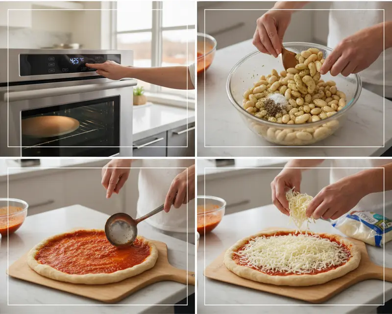 Pizza Butter Beans 3 cooking process