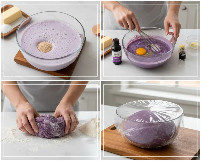Ube Sweet Roll Recipe 3 cooking process