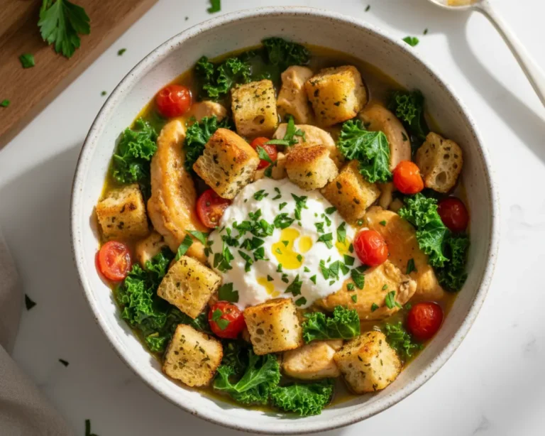 Beautiful plated Valerie Bertinelli Favorite Soup Recipe
