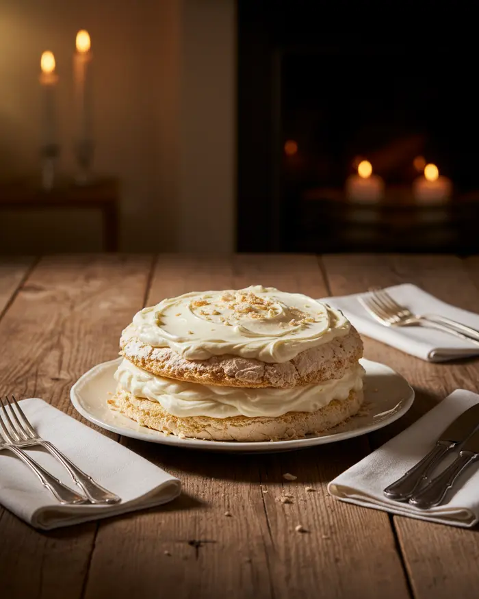 Vanilla Meringue Cake Recipe 4 final plated dish