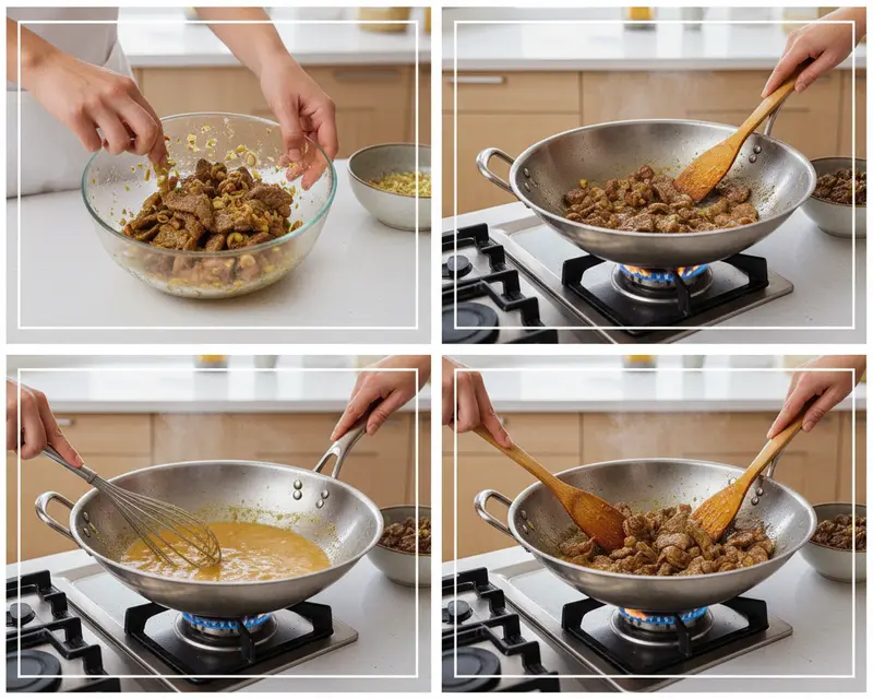 Vietnamese Lemongrass Beef Recipe 3 cooking process