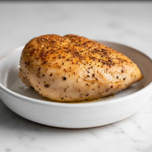 Beautiful plated Air Fryer Turkey Breast for Two