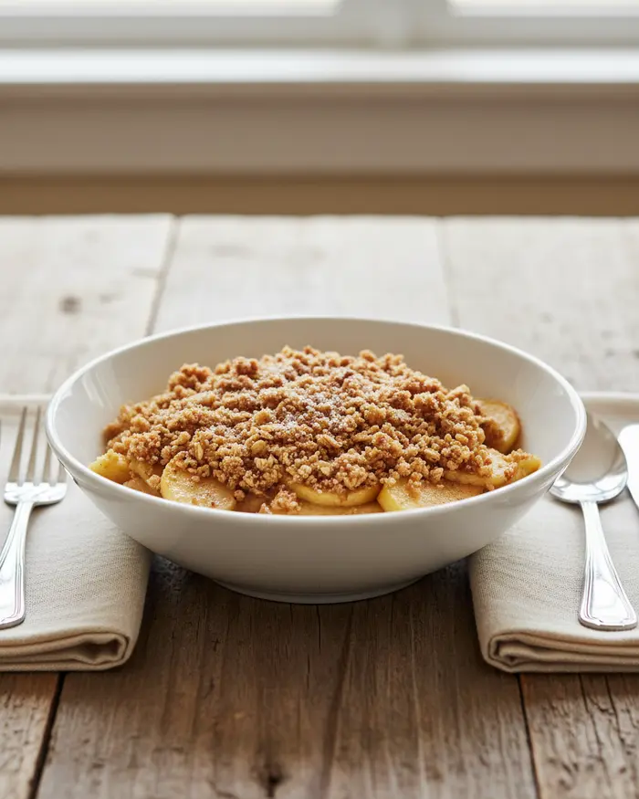 Apple Crisp Recipe with Oats 4 final plated dish