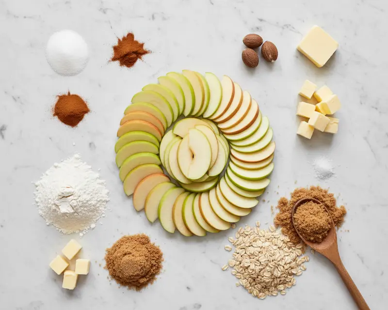 Apple Crisp Recipe with Oats 2 ingredients