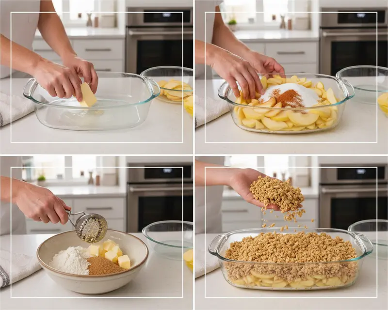 Apple Crisp Recipe with Oats 3 cooking process