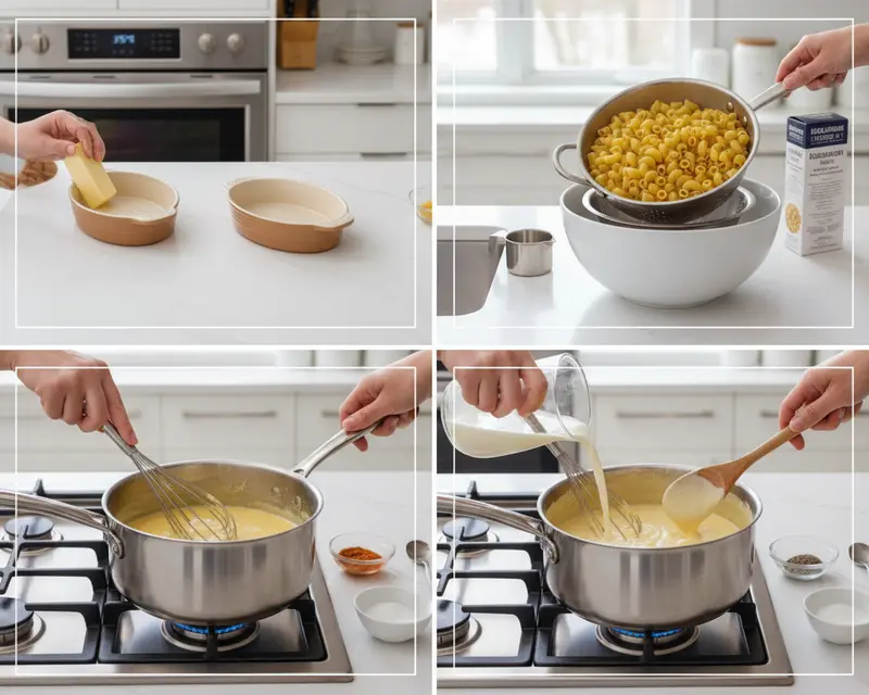 Baked Thanksgiving Mac and Cheese for Two 3 cooking process