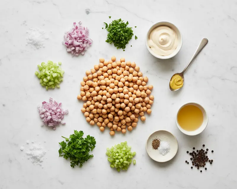 Chickpea Scoopable Salad 2 ingredients