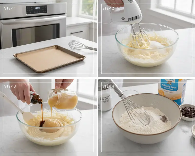 Eggless Cookies 3 cooking process