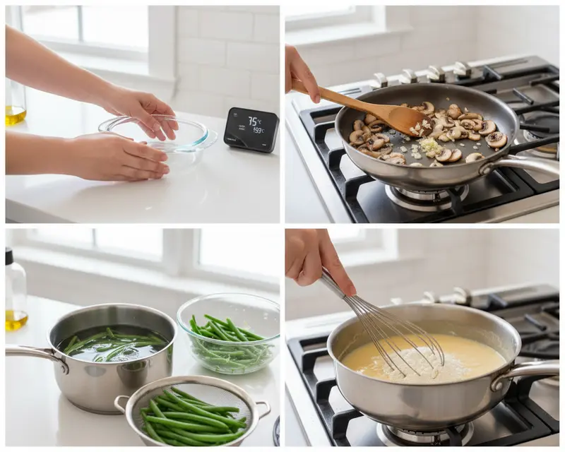 Green Bean Casserole for Two 3 cooking process