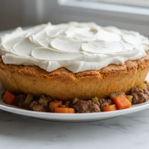 Beautiful plated Guinness Pie
