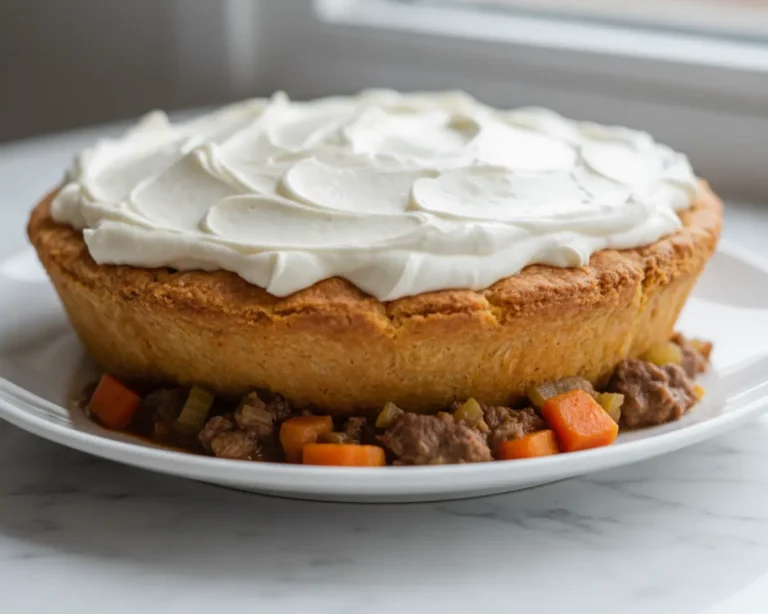 Beautiful plated Guinness Pie