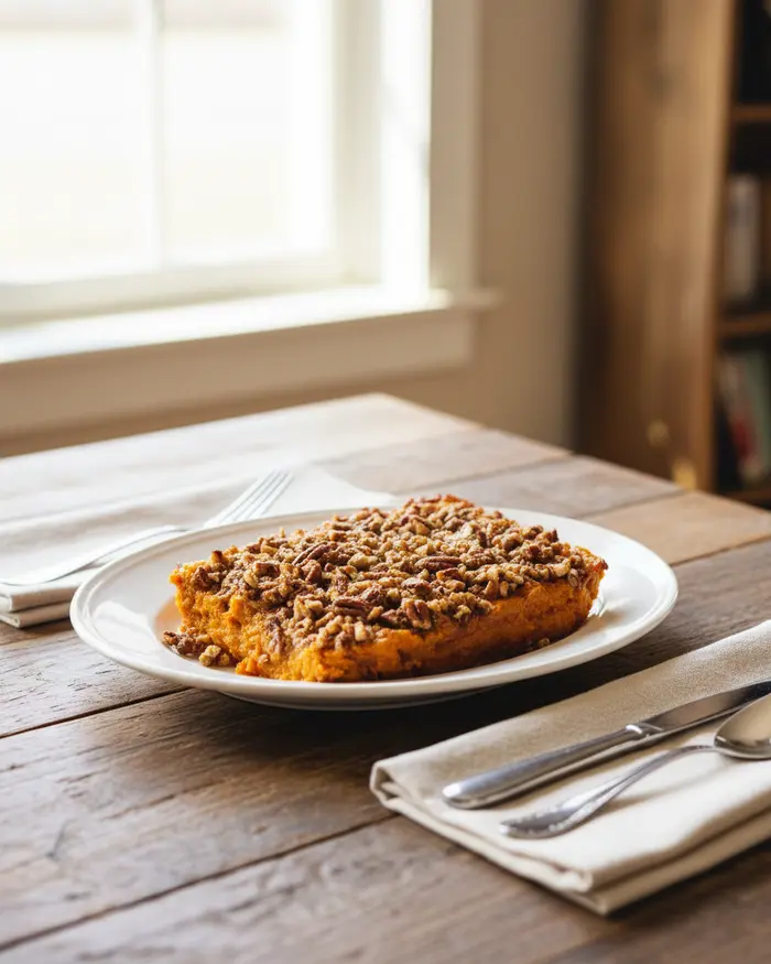 Healthy Sweet Potato Casserole for Two 4 final plated dish