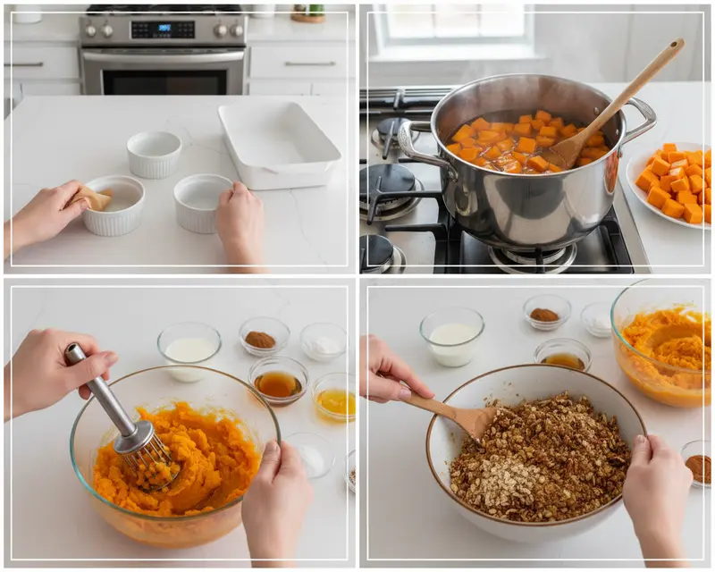 Healthy Sweet Potato Casserole for Two 3 cooking process