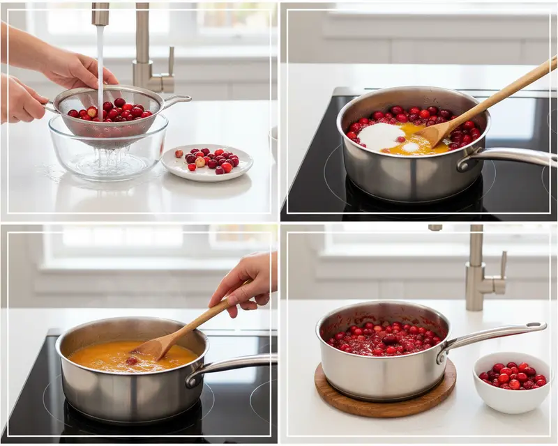 Homemade Cranberry Sauce for Two 3 cooking process