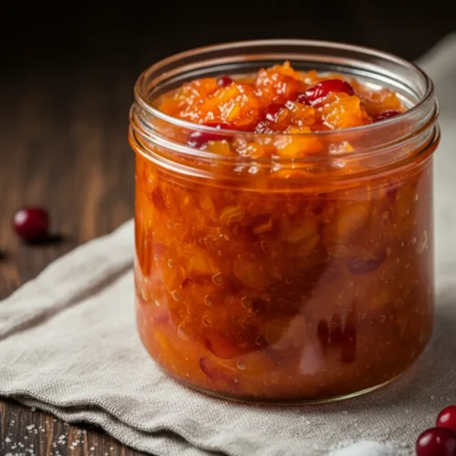 Beautiful plated Homemade Cranberry Sauce for Two (Better Than Canned)