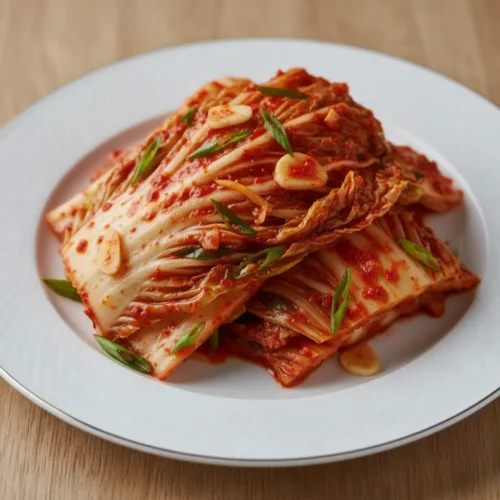 Beautiful plated korean cabbage recipe