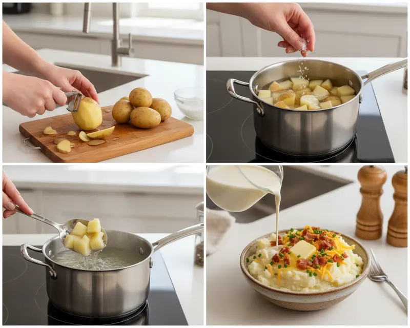 Mashed Potatoes for Two 3 cooking process