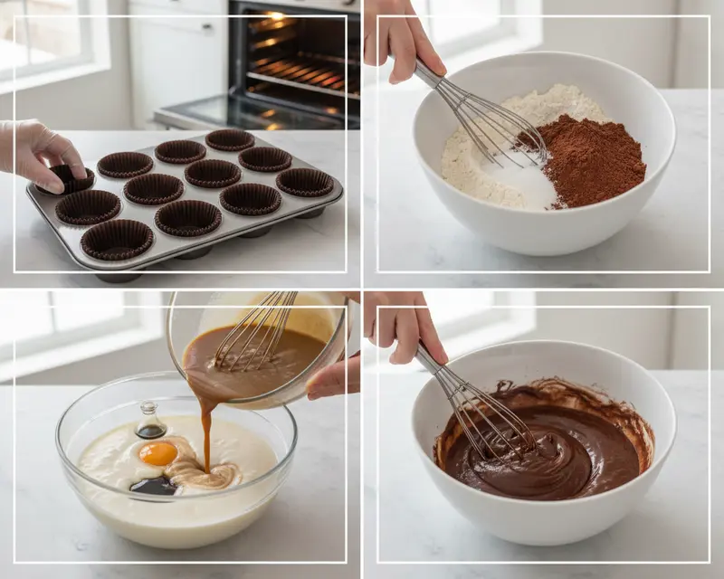 Salted Caramel Chocolate Cupcake Recipe 3 cooking process